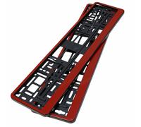 2x Portatarga Rosso Europeo Telaio per Audi BMW VW MB Universale