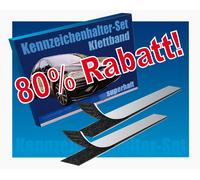2x Portatarga senza Cornice a Strappo Supporto Universal