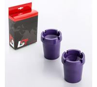 2x Posacenere senza Fumo Portabibite Lilla Plastica