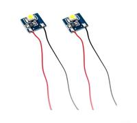 2x Pre-wired Warm White LED 3528 for Model Train | per plug-and-play wiring, warm white glow, fits HO/OO scales, 10x10mm size, ideal for per locomotive fronts