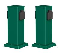 2x presa da giardino a colonna POLLY per esterno IP44 a 2 vie in acciaio inox