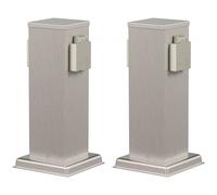 2x presa da giardino a colonna POLLY per uso esterno IP44 a 2 vie in acciaio