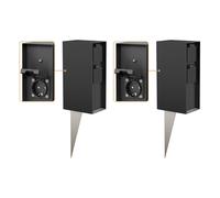2x presa da giardino POMI per esterni IP44 sensore crepuscolare a 3 vie