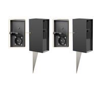 2x presa da giardino POMI per esterni IP44 sensore crepuscolare a 3 vie