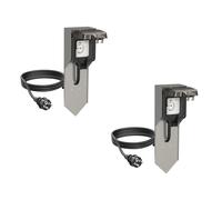2x presa di corrente da giardino POXO con picchetto a terra per uso esterno IP65