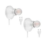 2x presa luce/lampada a parete ELEKTRA interruttore a spina porcellana bianca