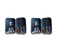 2X Presepe di Natale Fatto Un Mano Nel Cabina, Teatro, Ornamenti da Tavolo,3913