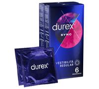 2x Preservativi Durex Sync Stimolanti per Lei Ritardanti per Lui Lubrificati con