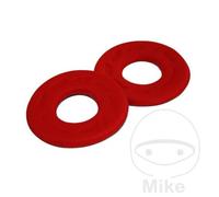 2x Progrip Donut Rosso Schiuma di Flangia per Maniglie IN Gomma Donuts