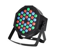 2X PROIETTORE DMX 512 EFFETTO LUCE FLAT PAR LIGHT RGB ALTA LUMINOSITA 36 LED 36W