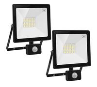 2x Proiettore LED con Rilevatore di Movimento Maclean 30W 2400lm Bianco Freddo