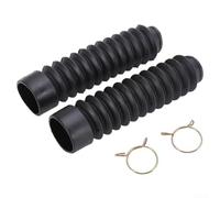 2x Protezioni per forcella per moto in Gomma Nero 2x Protezioni | Gomma , protezione totale da sassi e fango, installazione rapida, design nero opaco