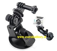 2x PU51 Supporto a ventosa 7cm attacco da 1/4 + supporto GOPRO HERO 10 9 8 7 5 6