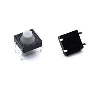 2X PULSANTI TATTILI NERI 8X8X5mm IN SILICONE micro mini switch button reset 4p