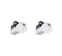2X Punta Magnetica di Ricambio Universale per Giradischi con Stilo Diamantato