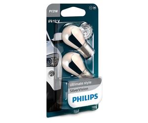 2x PY21W PHILIPS Silver Vision BAU15s 21W 12V Convenzionale Lampade 12496SVB2