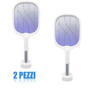 2x Racchetta Zanzare Elettrica Ricaricabile Racchetta Antizanzare 2 in 1 Lampada