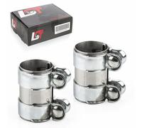 2X Raccordo Doppio Abgassystem Ø 55 X 95 Mm Per OPEL Meriva Zafira