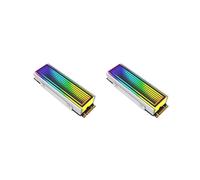2X Radiatore per Computer M.2 ARGB 2280 SSD M2 Radiatore PC RGB M.2 Nvme Cooler Dissipatore di Calore Effetto Abyss Infinito, Argento