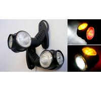 2X Recovery Side Outline Marker Lights With Bulb Trailer Truck Lorry Bus Tipper