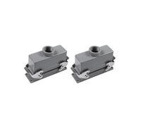 2X Rectangular H24B-He-024-1 Connettori per Impieghi Gravosi Potenza Linea 24 Cores 16A 500V Presa A Vite Aviation per Piedi A Vite, 139X43X72mm