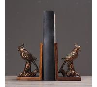 2x reggilibri pappagallo decorazioni da tavolo ornamenti desktop per la
