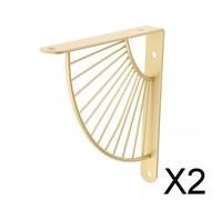 2X Reggimensola Decorativo A Forma Di Ventaglio Con Viti Libreria Per La Casa