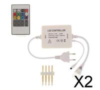2x Regolatore a a 20 LED RGB RGB Dimmer per La Spina 220V EU a Striscia LED