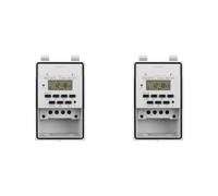 2X Relè Timer Digitale Automatico con Controllore Timer Programmabile con Scatola Impermeabile Esterna 220V