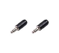 2X Replacement Helicopter Headset Plug Adapter U-174/U Assemble Type for David Clark Helicopter Headset Black