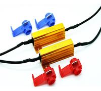 2X Resistenza Di Carico Cavo Mini Indicatori Di Direzione Moto 50W 6 OHM LED