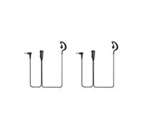 2X Retevis EEY002 Earhook Earpiece 3.5mm Single Needle Earphone with PTT Microphone for RT22P/RT622P/B3H/B63H