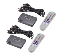 2X RF to AV Converter,Channel Selector,Cable TV to Projection TV,Video Port Supports Full System AC110-240V US Plug