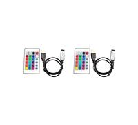2X RGB Controller DC5V USB 5V 24 Tasti RF Remote Wireless Controller per COB SMD 3528 5050 RGB Tape Lights