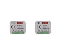 2X Ricevitore Telecomando Universale per Porta Garage Interruttore Controller 2CH per Trasmettitore RX Multifrequenza 433-900 MHz Bianca