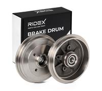 2x RIDEX 123B0049 Tamburo freno Posteriore adatto per PEUGEOT 1007 (KM)