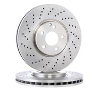 2x RIDEX Disco freno Anteriore adatto per MERCEDES-BENZ Classe E Sedan (W211)