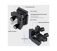 2X Right Angle Clamp 90 Degree Double Quick Release L Clamp with 1/4 Screw for Arca RRS Benro Rail Plate Nodal Slide