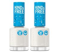 2x Rimmel London Kind & Free Smalto Rinforzante Unghie Bio Vegano Cruelty-Free a Lunga Tenuta Colore 151 Fresh Undone - 2 Smalti