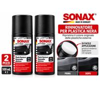 Sonax Rinnovatore plastiche Nero – ravviva e ripristina il colore – 100 ml – Esterni – applicatore
