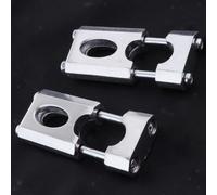 2x Riser per morsetto per manubrio argento da 22 mm per bici da corsa da 110-125
