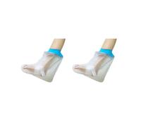 2X Riutilizzabile Morbido Silicone Ozono Sacchetto Arti Gambe e Piedi Bagno Balneazione Impermeabile Copertura Piede