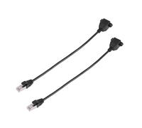2X RJ45 Adattatore da Femmina A Maschio Montaggio A Pannello di Rete per Cavo di Rete 27cm