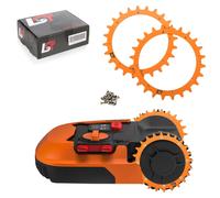 2x Robot Prato Tosaerba Miglioramento della trazione Arancione Ø180mm per Worx