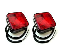 2x Rossi LED Luce di Limitazione 12V 24V E9 Set per Auto Camion Camper Rimorchio