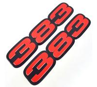 2x Rosso 383 Distintivo Emblema Anteriore FENDER Cappuccio Coppia Per Mopar 69