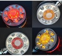 #2x Rosso Ambra 24V LED Laterali Luci per Camion Telaio Volvo Iveco