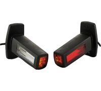 2x Rosso / Bianco/Ambra 24V LED Triplo Indicatore Laterale Luci Telaio Trattori