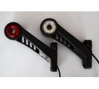 2x Rosso/Bianco Indicatore Laterale Corsa Girevole Fari 24V Luci Trailer Camion