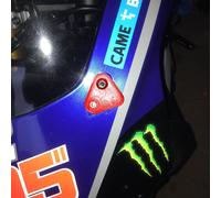 2X ROSSO Blocco Base Coprispecchio Off Piastre YAMAHA YZF R1 R 1 YZF-R1...